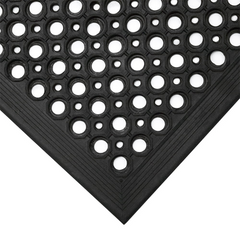 Anti Fatigue Rubber Mat Black 3x5 Ft (90x150cm)