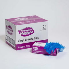 Gloves Vinyl Powder Free (100) Blue - Medium