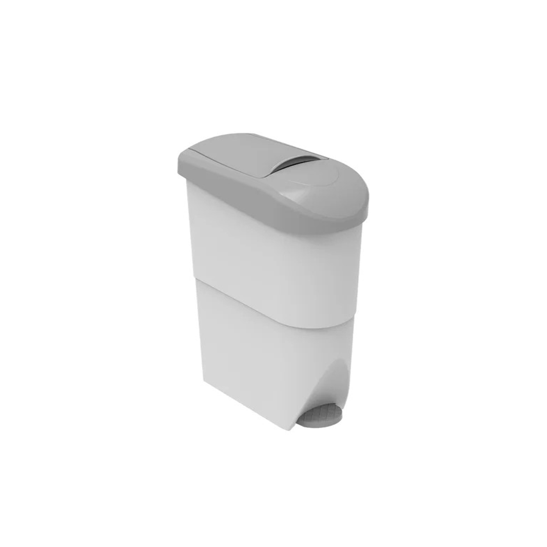 Kleenwave Sanitary Bin White/Grey — 15 Litre