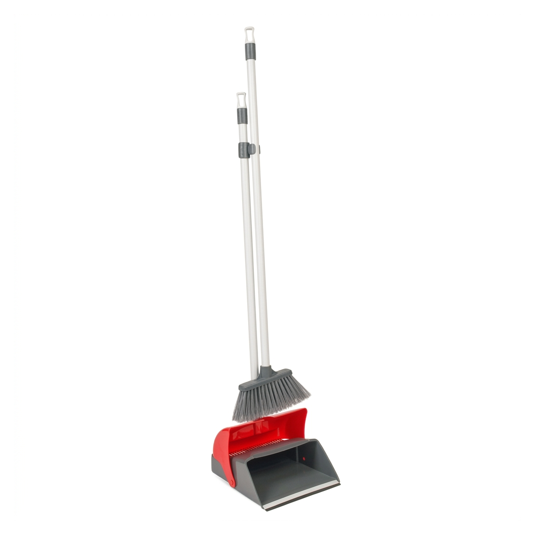 Modren Lobby Dustpan Set — Red
