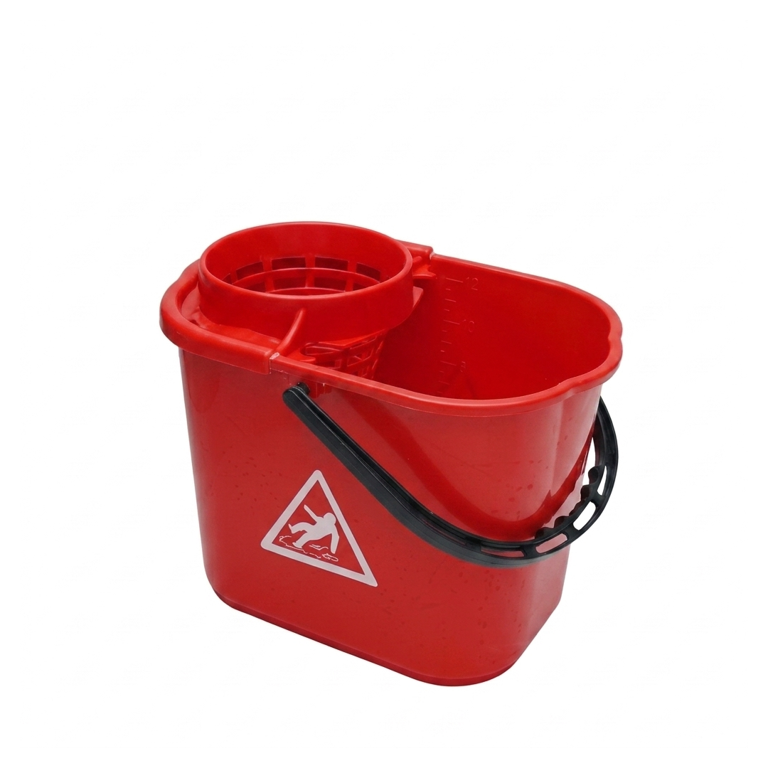 Socket Mop Bucket Red — 12 Ltr